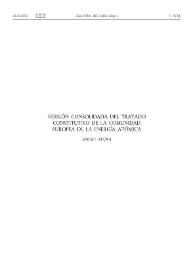 Versión consolidada del Tratado constitutivo de la Comunidad Europea de la Energía Atómica (2012 C/327) | Biblioteca Virtual Miguel de Cervantes