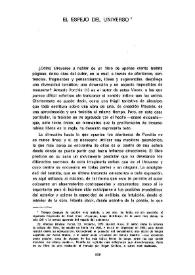 El espejo del universo / Miguel Espejo | Biblioteca Virtual Miguel de Cervantes