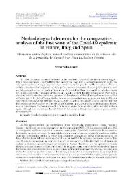 Methodological elements for the comparative analysis of the first wave of the Covid-19 epidemic in France, Italy, and Spain / Néstor Aldea-Ramos | Biblioteca Virtual Miguel de Cervantes