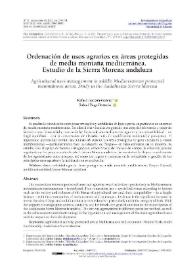 Ordenación de usos agrarios en áreas protegidas de media montaña mediterránea. Estudio de la Sierra Morena andaluza | Biblioteca Virtual Miguel de Cervantes