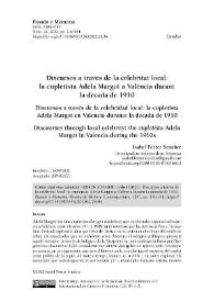 Discursos a través de la celebritat local: la cupletista Adela Margot a València durant la dècada de 1910 / Isabel Ferrer Senabre | Biblioteca Virtual Miguel de Cervantes