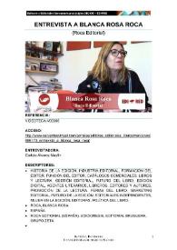Entrevista a Blanca Rosa Roca (Roca Editorial) | Biblioteca Virtual Miguel de Cervantes