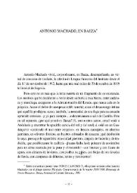 Antonio Machado, en Baeza / Francisco Escolano | Biblioteca Virtual Miguel de Cervantes