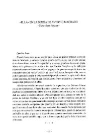 "Ella" en la poesía de Antonio Machado (Carta a Juan Pasquau) / Juan Rodríguez Aranda | Biblioteca Virtual Miguel de Cervantes