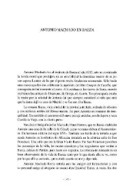 Antonio Machado en Baeza / Juan Antonio Cabezas     | Biblioteca Virtual Miguel de Cervantes