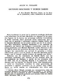 Antonio Machado y Rubén Darío / Allen W. Phillips | Biblioteca Virtual Miguel de Cervantes