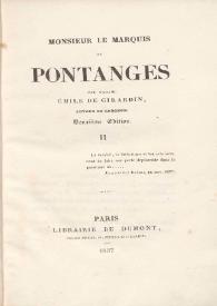 Monsieur le marquis de Pontanges. II / par Madame Émile de Girardin | Biblioteca Virtual Miguel de Cervantes
