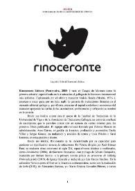 Rinoceronte Editora [editorial] (Pontevedra, 2005-  ) [Semblanza] / Belén Quinteiro | Biblioteca Virtual Miguel de Cervantes