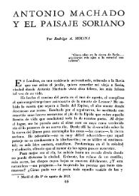 Antonio Machado y el paisaje soriano / Por Rodrigo A. Molina | Biblioteca Virtual Miguel de Cervantes