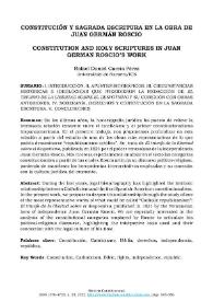 Constitución y sagrada escritura en la obra de Juan Germán Roscio / Rafael Daniel García Pérez | Biblioteca Virtual Miguel de Cervantes