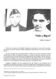 Pablo y Miguel / Víctor Casaus | Biblioteca Virtual Miguel de Cervantes
