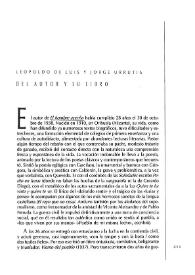 Del autor y su libro / Leopoldo de Luis y Jorge Urrutia | Biblioteca Virtual Miguel de Cervantes