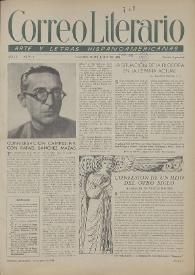 Correo Literario : Arte y Letras Hispanoamericanas. Año I, núm. 3, 15 de julio de 1950 | Biblioteca Virtual Miguel de Cervantes