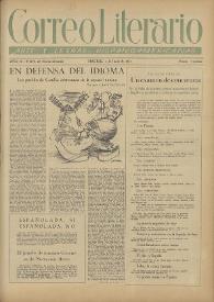Correo Literario : Arte y Letras Hispanoamericanas. Año II, núm. 25 (Extraordinario), 1 de junio de 1951 | Biblioteca Virtual Miguel de Cervantes