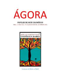 Ágora: papeles de arte gramático. Núm. 14, octubre 2022 | Biblioteca Virtual Miguel de Cervantes