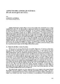Aspectos del lenguaje poético en "El rayo que no cesa" / por Alberto Acereda Extremiana | Biblioteca Virtual Miguel de Cervantes