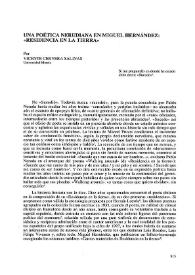 Una poética nerudiana en Miguel Hernández: "Residencia en la tierra" / por Vicente Cervera Salinas     | Biblioteca Virtual Miguel de Cervantes