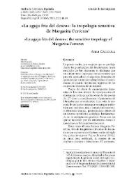 "La aguja fría del deseo": la tropología sensitiva de Margarita Ferreras  / Anna Cacciola | Biblioteca Virtual Miguel de Cervantes
