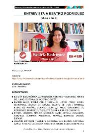 Más información sobre Transcripción de la "Entrevista a Beatriz Rodríguez (Musa a las 9)"