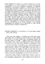 Barroso, Fernando J.: "El naturalismo en la Pardo Bazán", Madrid, Playor, 1973, 189 pp. [Reseña] / David Torres | Biblioteca Virtual Miguel de Cervantes