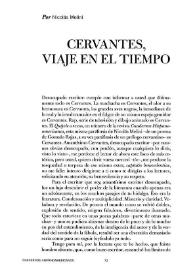 Cervantes, viaje en el tiempo
 / por Nicolás Melini
 | Biblioteca Virtual Miguel de Cervantes