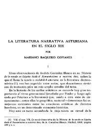 La literatura narrativa asturiana en el siglo XIX / por Mariano Baquero Goyanes | Biblioteca Virtual Miguel de Cervantes