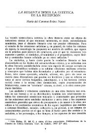 "La Regenta" desde la estética de la recepción / María del Carmen Bobes Naves | Biblioteca Virtual Miguel de Cervantes