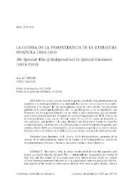 La Guerra de la Independencia en la Literatura Española (1814-1914) / Ana M.ª Freire | Biblioteca Virtual Miguel de Cervantes