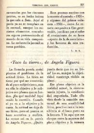 "Toco la tierra", de Ángela Figuera / L. de L. 
 | Biblioteca Virtual Miguel de Cervantes