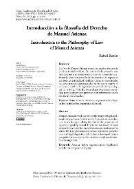 Introducción a la filosofía del Derecho de Manuel Atienza / Rafael Buzón | Biblioteca Virtual Miguel de Cervantes