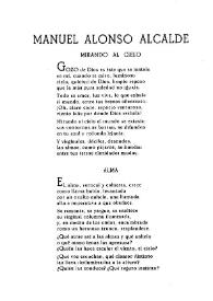 Más información sobre Mirando al cielo ; Alma ; Palabras ; Sombra de Dios / Manuel Alonso Alcalde