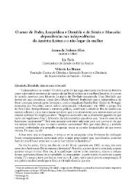 O amor de Pedro, Leopoldina e Domitila e de Simón e Manuela: dependências nas independências da América Latina e o não-lugar da mulher / Leonardo Nolasco-Silva, Lia Faria, Vittorio Lo Bianco     | Biblioteca Virtual Miguel de Cervantes