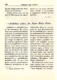 "Andaluz solo", de Juan Ruiz Peña / L. de L.  | Biblioteca Virtual Miguel de Cervantes
