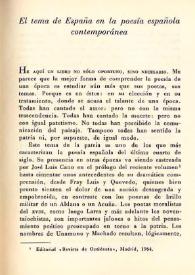El tema de España en la poesía española contemporánea / Leopoldo de Luis | Biblioteca Virtual Miguel de Cervantes