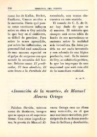 "Invención de la muerte", de Manuel Álvarez Ortega / L. de L. | Biblioteca Virtual Miguel de Cervantes