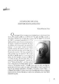 Leopoldo de Luis, editor hernandiano / César Moreno Díaz | Biblioteca Virtual Miguel de Cervantes