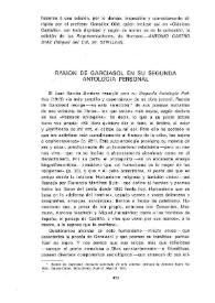 Ramón de Garciasol en su segunda antología personal / Concha Zardoya | Biblioteca Virtual Miguel de Cervantes
