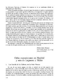Ocho exposiciones en Madrid y una en Legnano y Milán / Carlos Areán | Biblioteca Virtual Miguel de Cervantes