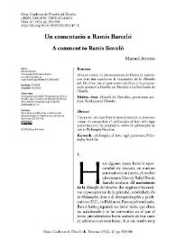 Un comentario a Ramis Barceló  / Manuel Atienza | Biblioteca Virtual Miguel de Cervantes