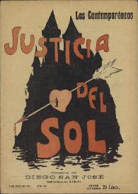 Justicia del sol  / conseja de Diego San José ; ilustraciones de Avrial | Biblioteca Virtual Miguel de Cervantes