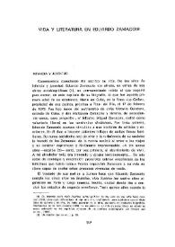 Vida y literatura en Eduardo Zamacois    / Luis S. Granjel    | Biblioteca Virtual Miguel de Cervantes
