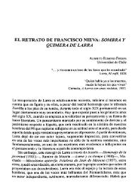 El retrato de Francisco Nieva: "Sombra y quimera" de Larra / Alberto Romero Ferrer | Biblioteca Virtual Miguel de Cervantes