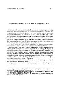 Una imagen poética de San Juan de la Cruz  / Mariano Baquero Goyanes | Biblioteca Virtual Miguel de Cervantes