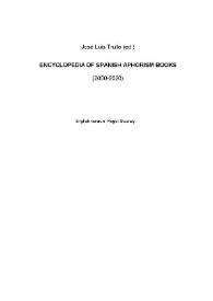 Encyclopedia of spanish aphorism books : (2000-2020) | Biblioteca Virtual Miguel de Cervantes