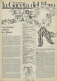 La Gaceta del Libro : periódico quincenal. Suplemento, núm.6 junio 1984 | Biblioteca Virtual Miguel de Cervantes