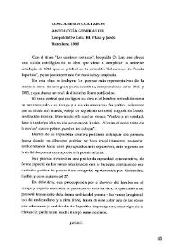 "Los caminos cortados: antología general" de Leopoldo de Luis / José María Molina Caballero | Biblioteca Virtual Miguel de Cervantes