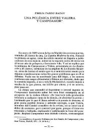 Una polémica entre Valera y Campoamor / Emilia Pardo Bazán | Biblioteca Virtual Miguel de Cervantes