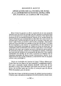 Aplicación de la teoría de Jung a la interpretación de Doña Inés en "Juanita la Larga" de Valera  / Roxanne B. Marcus | Biblioteca Virtual Miguel de Cervantes