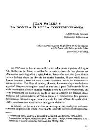Juan Valera y la novela europea contemporánea  / Adolfo Sotelo Vázquez  | Biblioteca Virtual Miguel de Cervantes