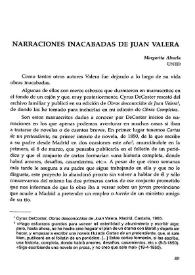 Narraciones inacabadas de Juan Valera  / Margarita Almela  | Biblioteca Virtual Miguel de Cervantes